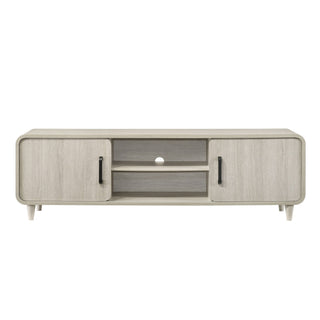 TV Stand With Sliding Doors And Handles, Living Room Furniture - Antique White