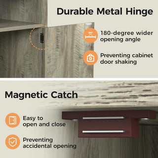 Farmhouse Nightstand, Charging Station & Storage