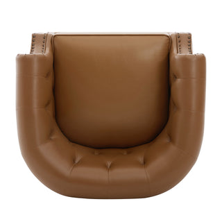360° Swivel Accent Chair With Curved Back