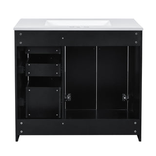 Bathroom Vanity With Sink Combo, Storage Cabinet, Freestanding Set With 3 Drawers & Soft Closing Doors