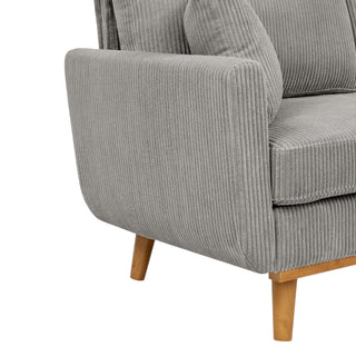 Upholstered Loveseat With Arms And Pillows