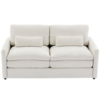 Cozy Upholstered Cushion Loveseat Sofa For Living Room