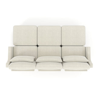 Stylish Sofa With Ottoman And Lumbar Pillows, Ergonomic Design