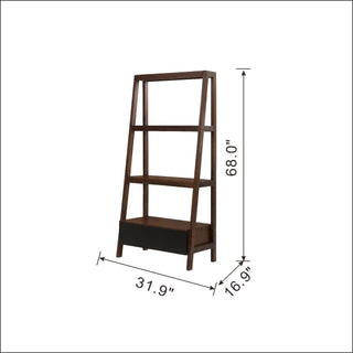 Ladder Shelf, Ladder Style Display Shelf - Natural Wood / Brown