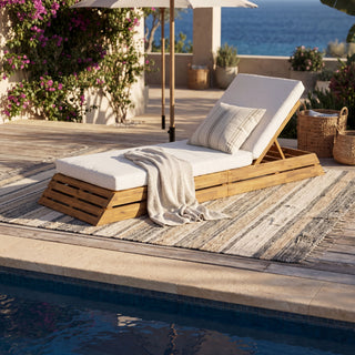 Chaise Lounge Set With 2 Fold Cushion
