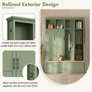 Hall Tree With 4 Hidden Cabinets