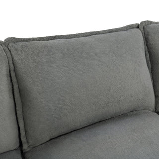 Modern Loveseat Sofa, Upholstered Couch With Side Storage Pockets