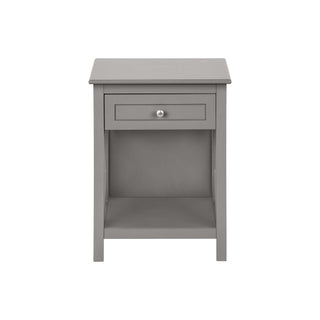 Accent End Table, 2 Tier, Storage Drawer, Transitional Style