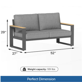 All-Weather Loveseat Sofa With Thick Cushions
