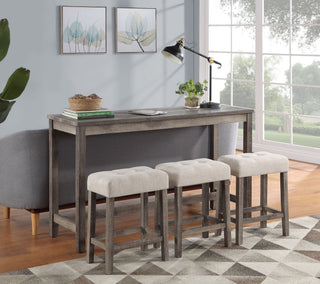 Oriana - 4 Piece Counter Height Pub Table Set With Tufted Stools