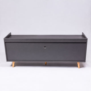 TV Stand For TVs Up To 60" With Open Storage Shelf, 2 Doors, 1 Drawer And Cable Management