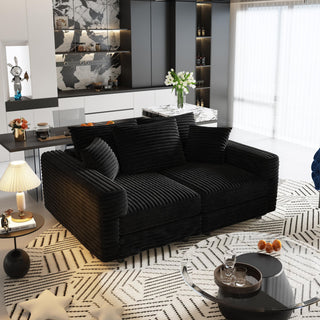 4 Seat Sofa, Modern Comfy Upholstered Sofa Cloud Couch, Deep Seat Couches With Soft Pillows