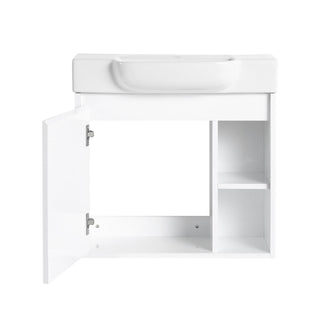 Wall Mounted Bathroom Vanity With Sink & Soft Close Door