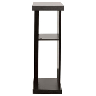 2 Shelf Console Table With V Shape Design - Brown