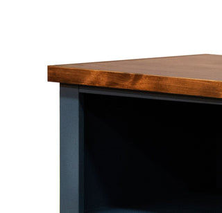 5 Shelf Bookcase - Blue Denim / Whiskey