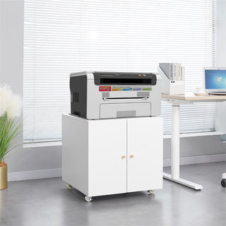 Office Furniture Copier Cabinet 2 Door Steel Copier Stand Mobile Pedestal File Printer Stand