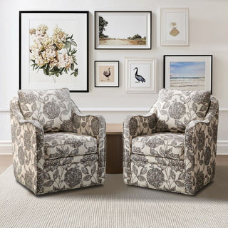 Wide Seat Arm Chair With 360 Degree Rotation