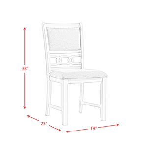 Amherst - Dining Side Chair With Fabric Cushion Side Stretcher (Set of 2) - Gray Finish