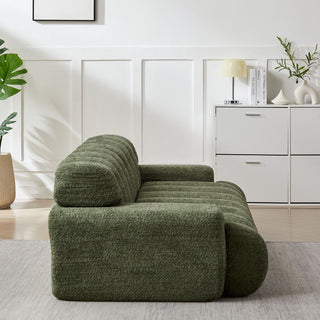 Cloud Series Minimalist Button Tufted Square Arm 3 Seater Sofa
