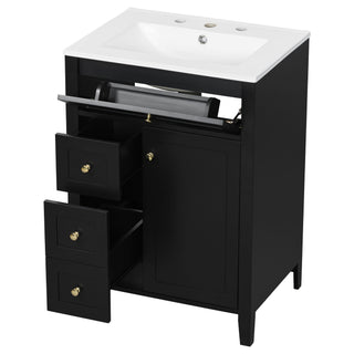 Modern Black Bathroom Vanity With Sink