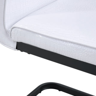 Alligator Skin Upholstered Dining Chairs