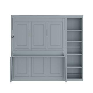Sturdy Murphy Bed With Desk And Bookshelf