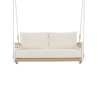 Outdoor Swing Sofa With Soft Cushions For Patio - Beige