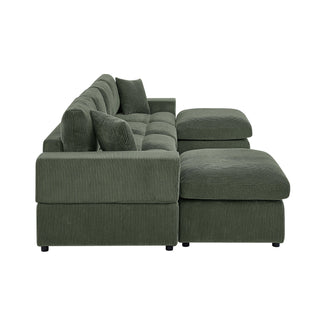 Upholstered Symmetrical Modular Sectional With 6 Seating