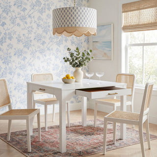 Alleyville - Square Dining Table With Storage Drawer - White