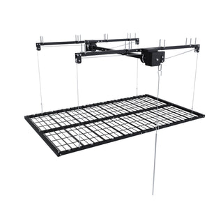 Overhead Garage Storage Rack For High Ceilings & Safety Lock - Black