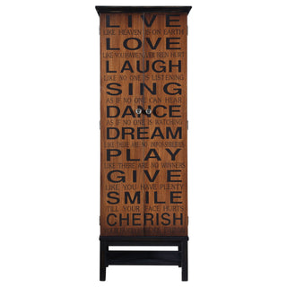 Happy - Valley 1 Shelf Accent Cabinet With 2 Doors - Brown
