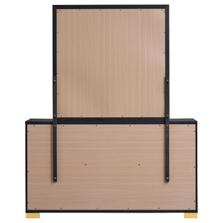 Jeremiah - 6 Drawer Dresser With Mirror - Black