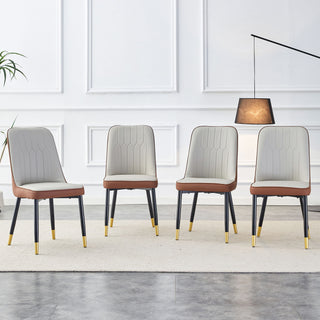 Modern Dining Chair With Metal Leg
