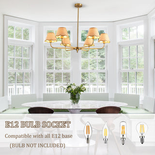 6 Lamp Chandelier - Golden