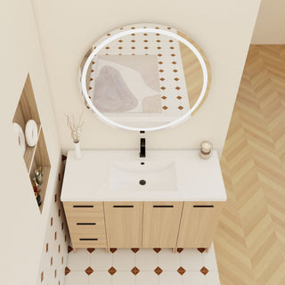 Floating Bathroom Vanity With Sink, Modular Cabinet