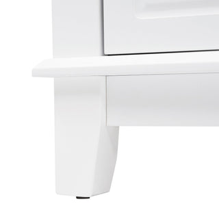 Bathroom Vanity Cabinet Only, 6 Soft Close Drawers & Double Doors - White