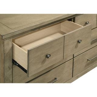 Pelton - 6 Drawer Dresser With Mirror - Oak
