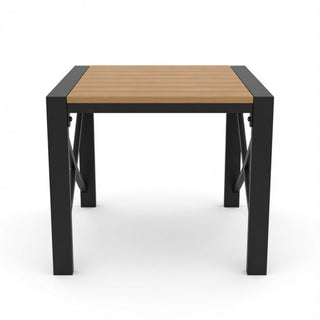 Square Outdoor Patio End Table - Black