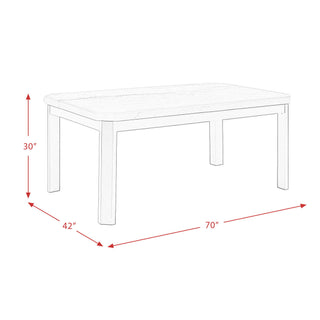 Francesca - Rectangular 5 Piece Gray PU Chairs Dining Set, Table & Four Chairs - Gray Marble