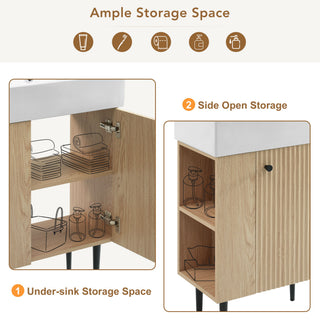 Bathroom Vanity, Combo Cabinet, Bathroom Storage Cabinet, Single Ceramic Sink