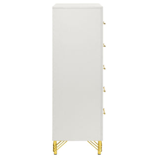 Chesney - 5 Drawer Chest With Trim - White