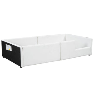 Platform Bed With Guardrail And Charging Station