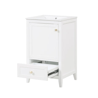 Bathroom Vanity With Sink, Soft Closing Cabinet Door, Storage Rack And Drawer