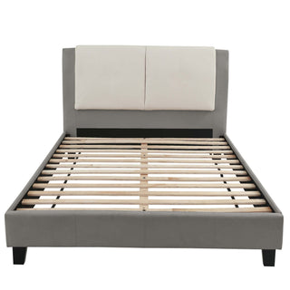 Bed Set With 2 Tone Upholstered Headboard