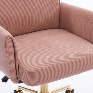 Ergonomic Mid-Back Office Chair With Gold Base