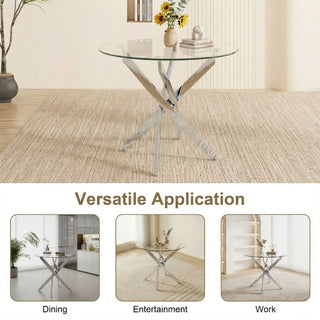 Round Dining, Kitchen Table For Dining Room - Chrome