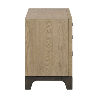 3 Drawer Nightstand With USB Charging Port - Brown