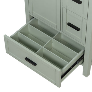 Bathroom Vanity With Sink, Soft-Close Doors, Double-Layer Shelf And 3 Drawers