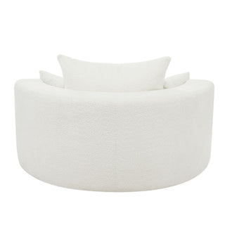 360° Swivel Chair Accent Barrel Chair With Removable Pillows