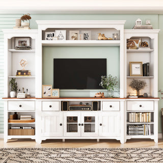 Extra Large TV Stand, Entertainment Center With Storage Cabinets